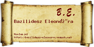 Bazilidesz Eleonóra névjegykártya